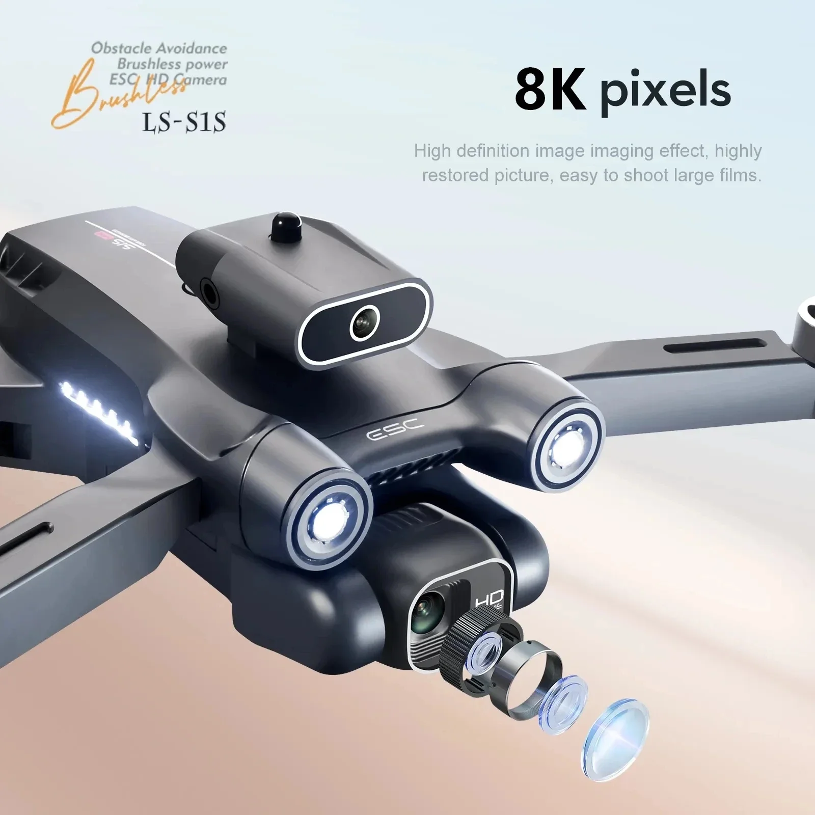 New S1S 5G GPS Drone Camera 8K - Drone Gimbal Brushless recensie en prijs