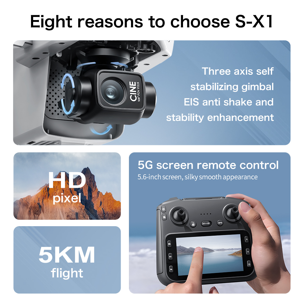 S-X1 MAX GPS Drone with 3-Axis - Drone Gimbal 3 Axis recensie en prijs