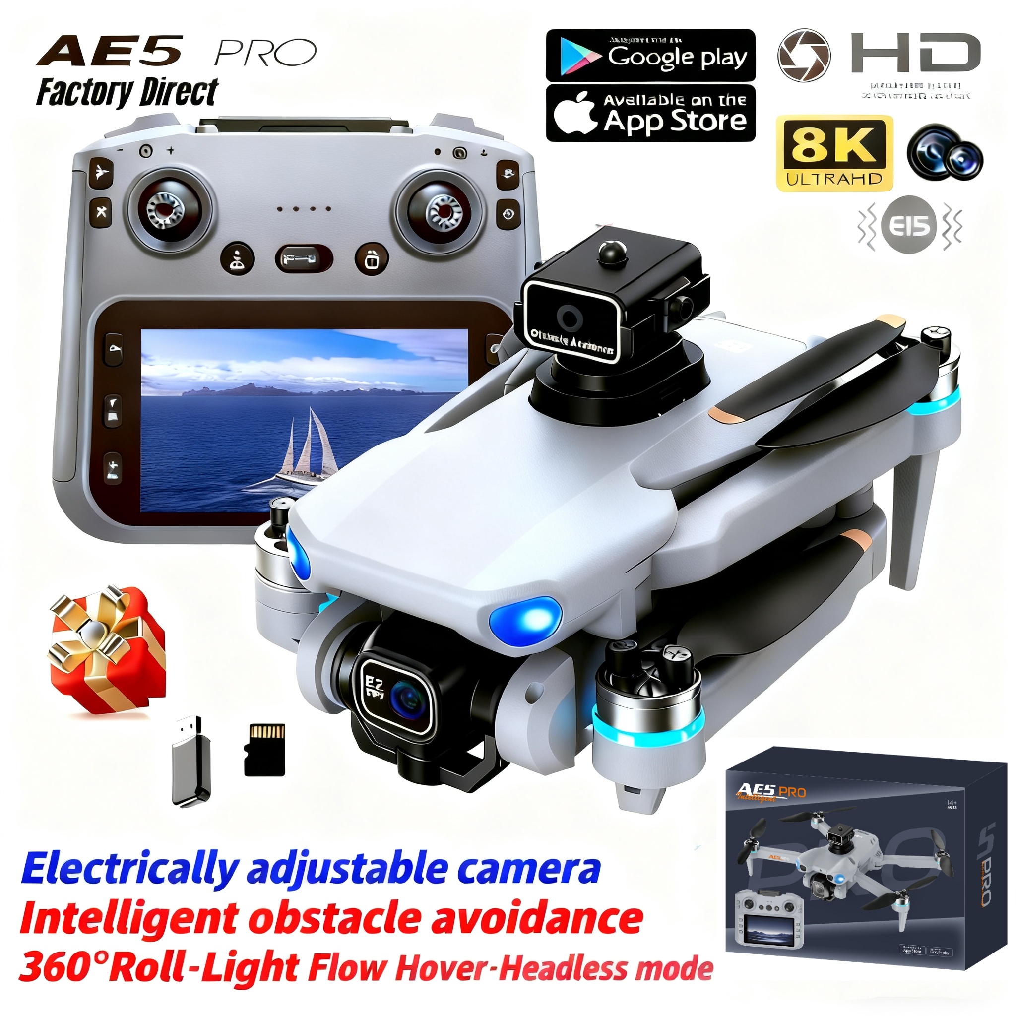 2026 New AE5 Pro Drone 8K HD 4 - Drone Gimbal 2 Axis recensie en prijs