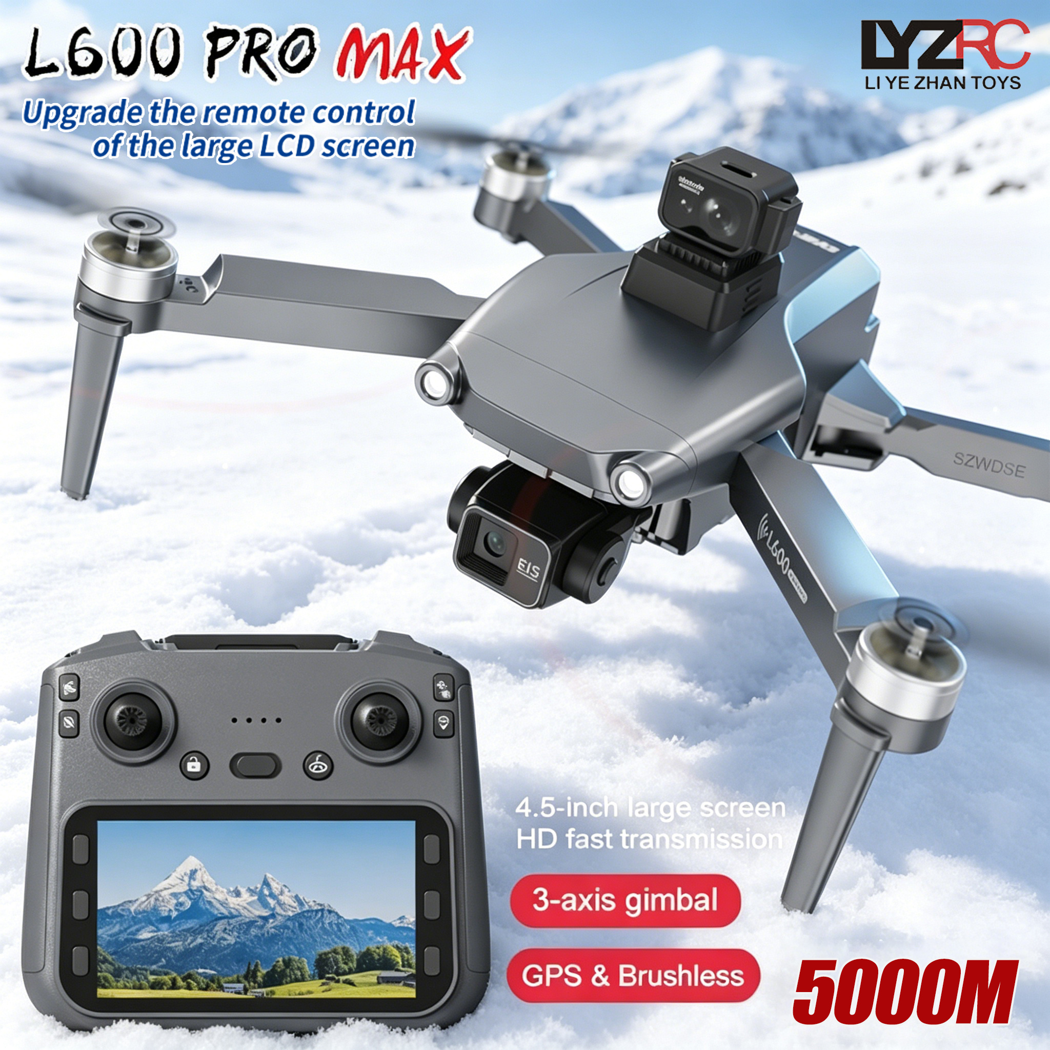 L600 MAX GPS Drone Professiona - Drone Gimbal 3 Axis recensie en prijs