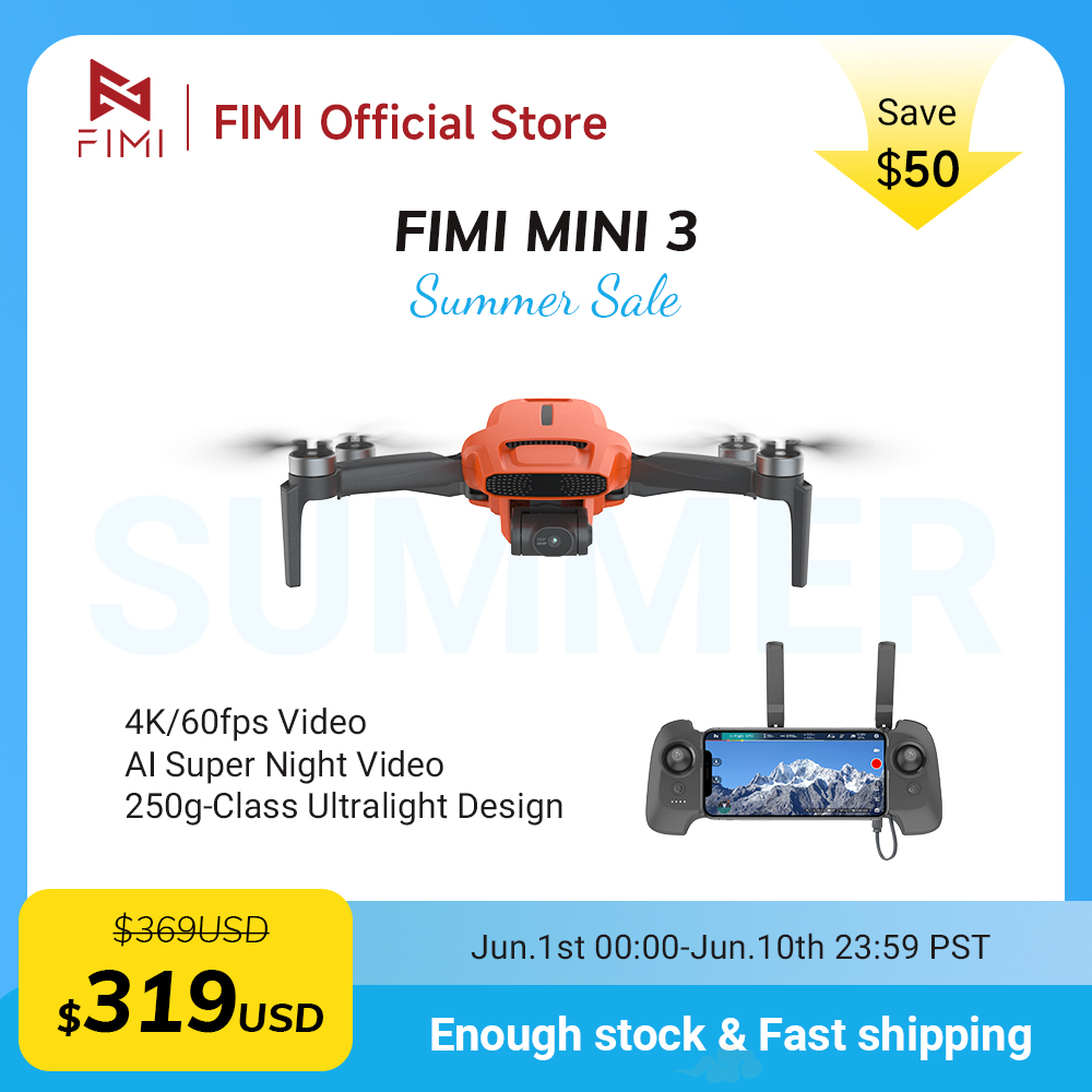 FIMI MINI 3 Camere drone 4K 60 - Drone Gimbal Case recensie en prijs