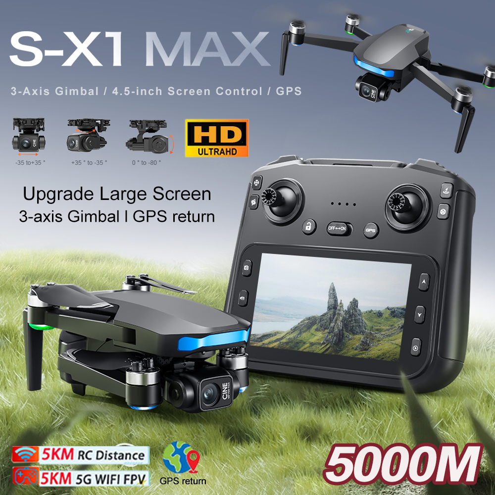 New S-X1 MAX Drone GPS 8K Prof - Drone Gimbal Brushless recensie en prijs